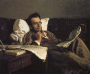 Ilia Efimovich Repin Greinke in the creation of opera oil painting